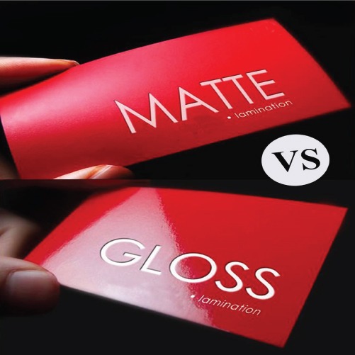 Gloss and matte lamination finish